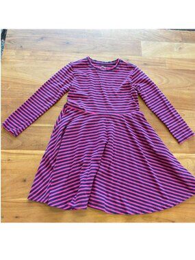 Primary- kids long sleeve twirly dress in mini stripe